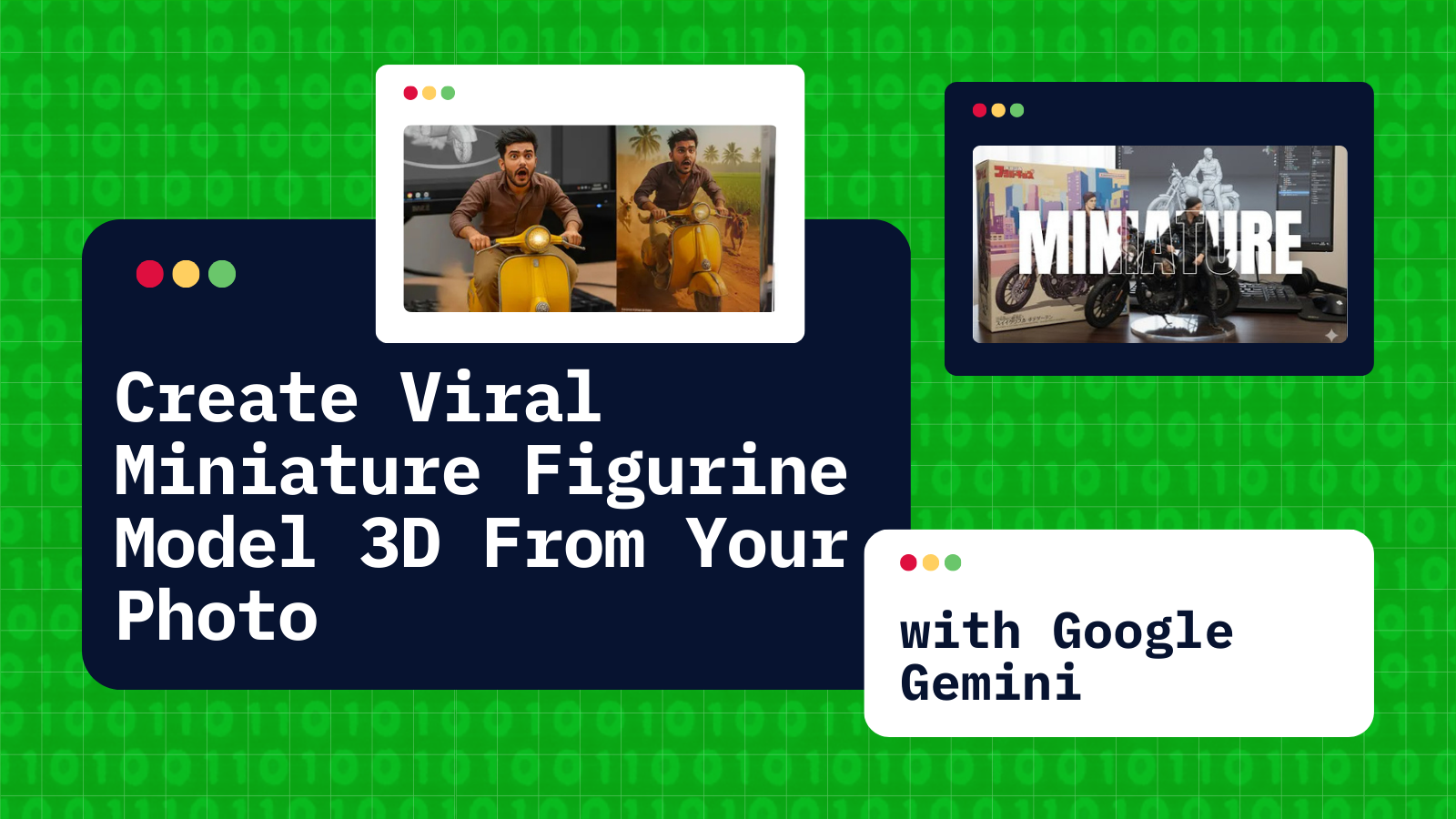 Professional realistic PVC figurine generated with Google Gemini AI showing detailed textures and BANDAI-style packaging on computer desk