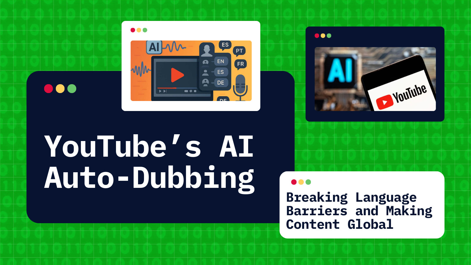 YouTube AI Auto-Dubbing feature illustration